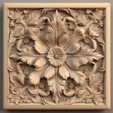 Patterns and decorations onlay 4 3d model